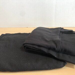 LOT of 2 Country Living Black 83" x 41" Tab Curtain Panels #F76